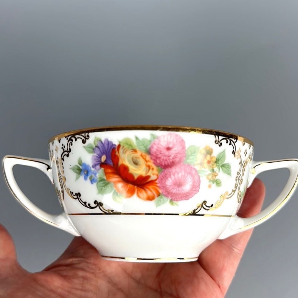 Vintage Rosenthal Bavaria The Dresden Porcelain Bouillon Cup & Saucer Floral - Picture 5 of 13